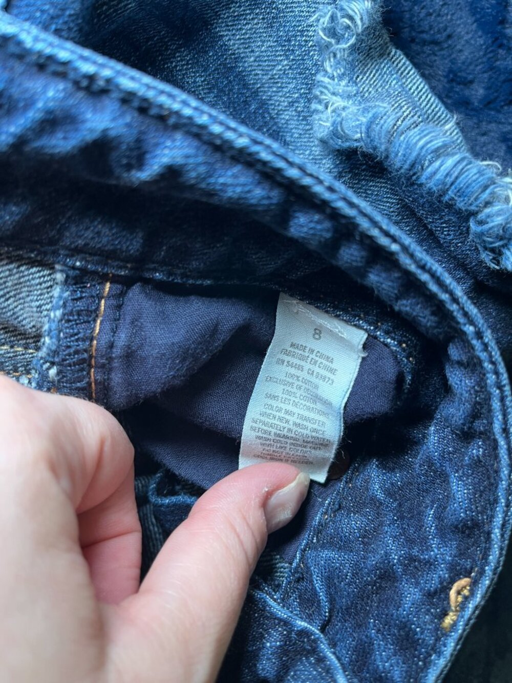 American Eagle Cut Off Denim Shorts Size 8 - Picture 3 of 3